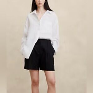Banana Republic Oversized Linen White Shirt Size Large